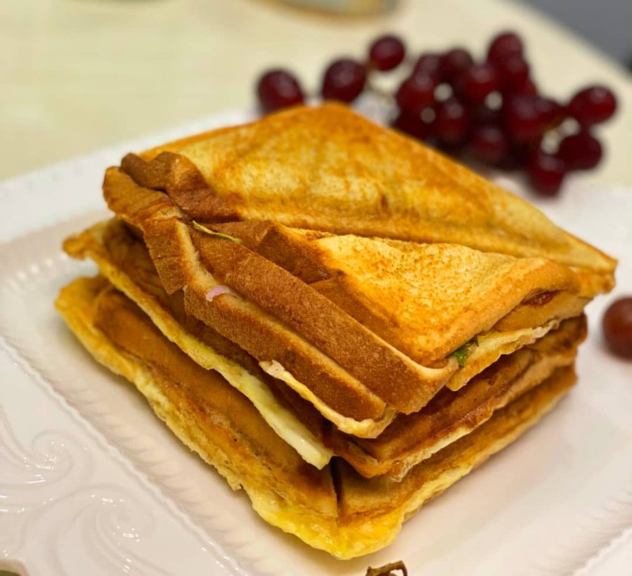 Stack of sandwich toasts