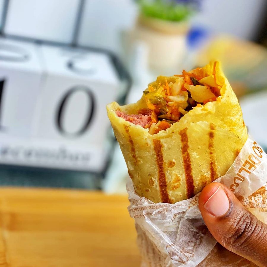 Grilled wrap with filling